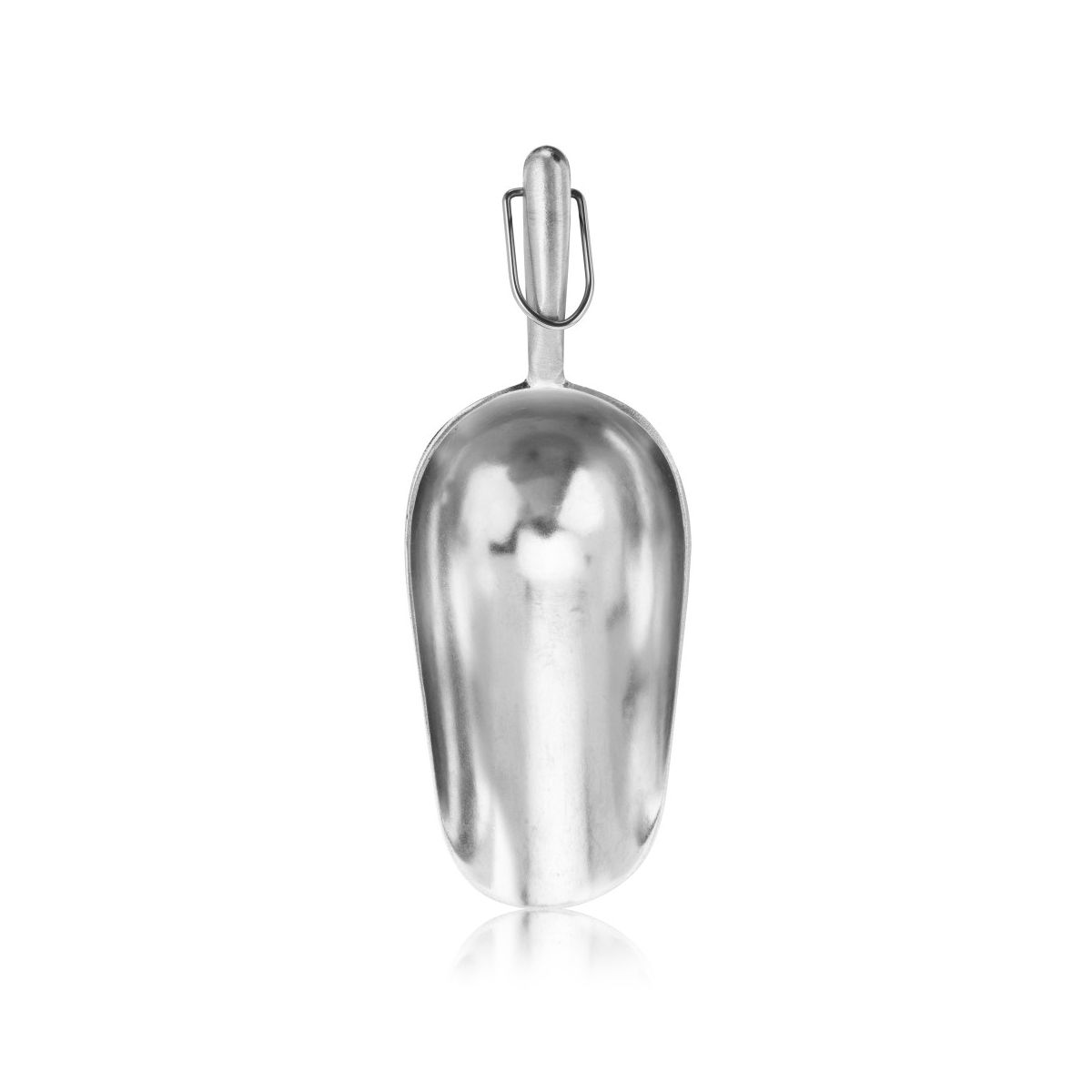True Heavy Duty Metal Ice Scoop for Freezer, Professional Grade Aluminum Ice Scooper for Cocktails Birthday Wedding Party, Home Bar, 6 oz Set of 1