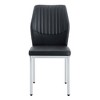 PAGED Luxury Dining Chairs Set of 6 Vertical Stripe Back Dining Room Chairs with Metal Legs for Dining Room, Kitchen - 3 of 4