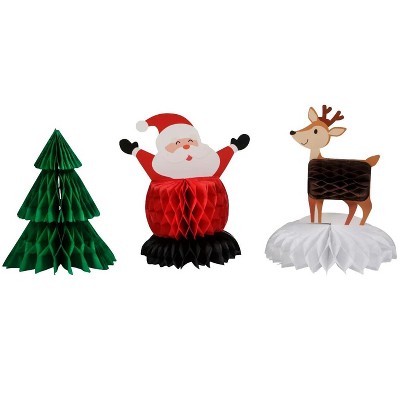 Christmas Penguin Honeycomb Paper Centerpiece Decoration