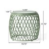 PAGED Iron Outdoor Side Table,Modern Patio End Tables for Backyard,Pool, Indoor Companion,Durable and Rustproof,Cylinder - 3 of 4
