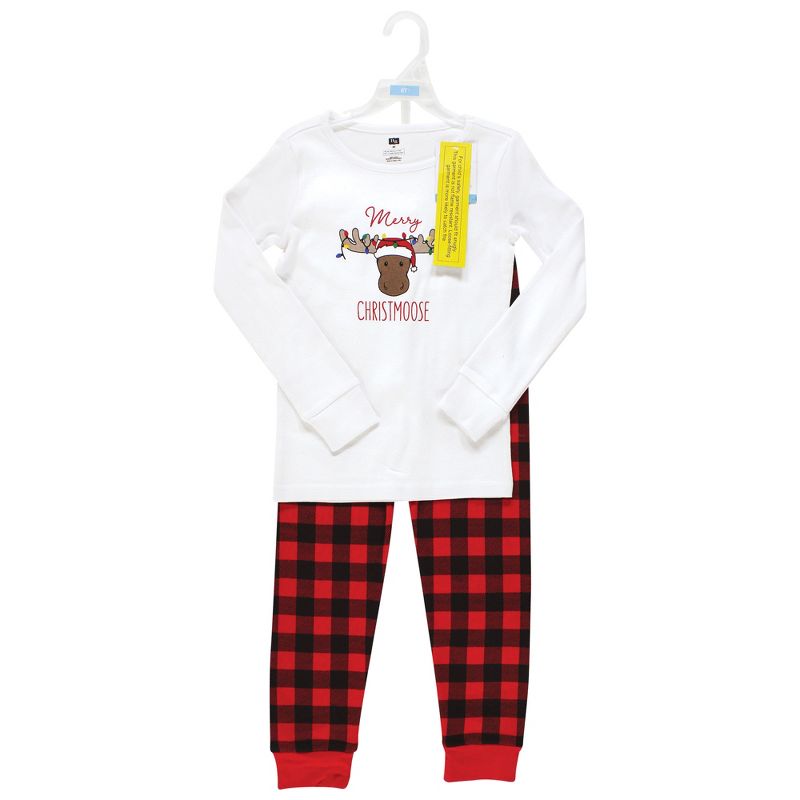 Hudson Baby Infant and Toddler Cotton Pajama Set, Christmoose, 2 of 5