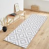 Washable Rug Neutral Bedroom Rug Geometric Trellis Rugs for Living Room Classroom Office Stain Resistant Farmhouse Floor Cover - 3 of 4