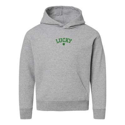 The Juniper Shop Embroidered Lucky Clover Youth Graphic Hoodie