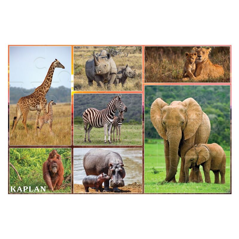 Kaplan Early Learning Wild Animals Mother and Baby Photo Real Floor Puzzle - 24 Pieces, 1 of 4