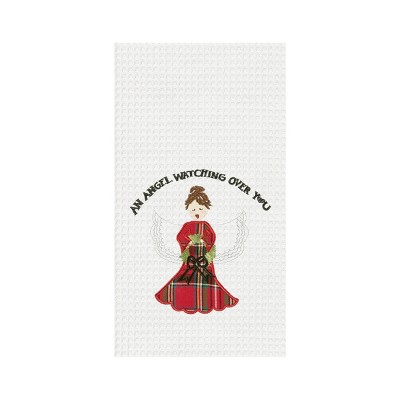 C&F Home Angel Watching Over You Embroidered Waffle Weave Kitchen Towel