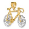 Black Bow Jewelry 14k Two Tone Gold Large 3D Bicycle Pendant - 4 of 4
