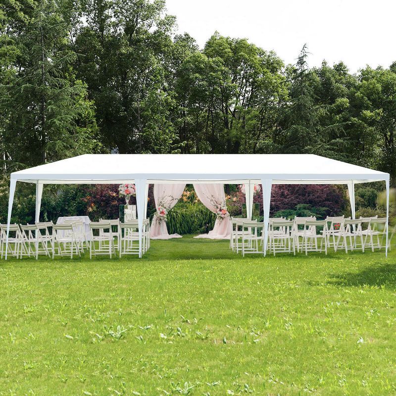 Costway 10'x30' Party Wedding Tent Event Canopies Heavy Duty Pavilion 5 Sidewall 44lbs, 4 of 11