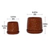 VisioGear 2PCS Ceramic Flowerpot, 7" Modern Planter for Patio, Garden, Windowsill, Red, 8.08"*8.08"*7.09" - 3 of 4