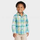 Toddler Boys' Long Sleeve Poplin Woven Shirt - Cat & Jack™