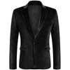 COOFANDY Men's Velvet Blazer Notched Lapel Velour Suit Jacket One Button Tuxedo Jackets for Wedding Prom Party Dinner - 4 of 4