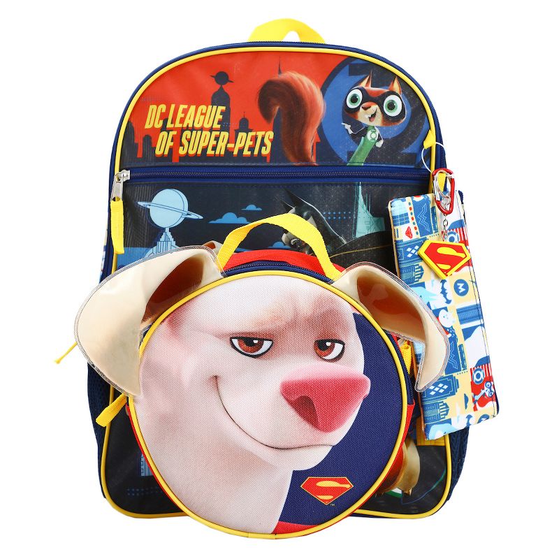 DC League Of Super Pets Krypto 5-Piece Backpack Set, 1 of 7