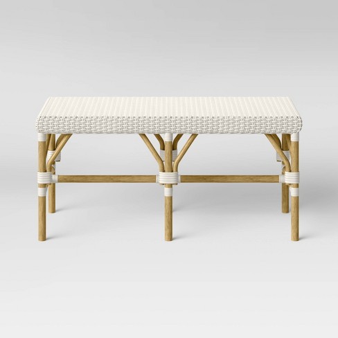 Bench rattan deals