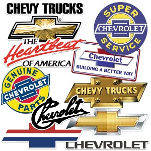 Chevrolet Chevy Branding Large Deluxe Stickers Variety Pack - Set of 9 - 1 of 4