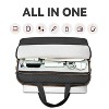 Laptop Bag Case 17 17.3 inch Computer Briefcase Compatible, Messenger Shoulder Bag with Strap Handle, Black - 3 of 4