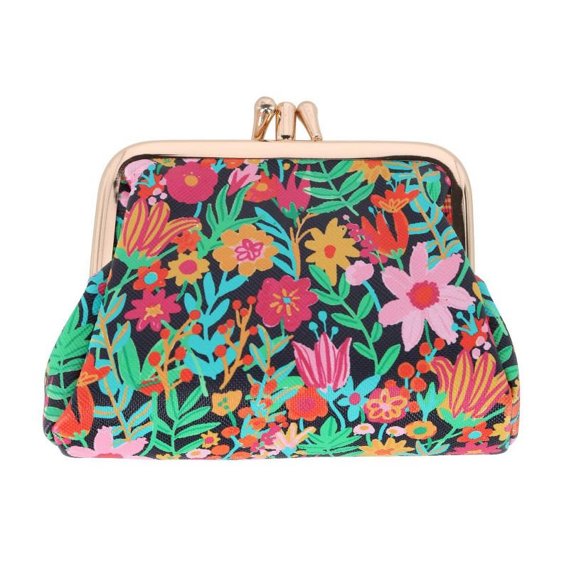 Buxton Women's Liberty Floral Triple Frame Coin Purse, 1 of 3