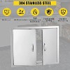 Brushed Stainless Steel BBQ Access Door, Outdoor Kitchen Cabinet Doors, Durable Weather-Resistant Doors for Barbecue Islands, Suitable for Outdoor - 3 of 4