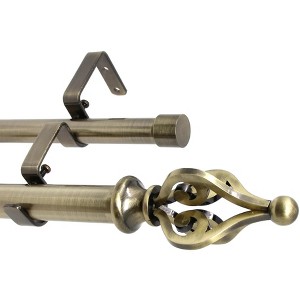 Urbanest Portia Manhattan 1-inch 3-4 inch Double Drapery Curtain Window Rod Set - 1 of 4