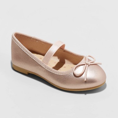 childrens gold ballet pumps