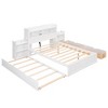 NicBex Full Size Modern Pine Platform Bed with Trundle, Storage Headboard and 3 Drawers for Bedroom - 3 of 4