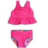RuffleButts Toddler UPF50+ Reversible Peplum Tankini - 2 of 4
