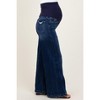 Pinkblush Navy Baggy Wide Leg Maternity Jeans - 3 of 4