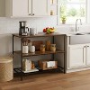 BestMassage 3-Tier Kitchen Cart 47in Width Kitchen Shelf for Microwave, Appliances, and Storage, Brown - 2 of 4