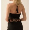 Women's Crotchet Knit Fringe Tube Halter Top - PROMESA - 3 of 4