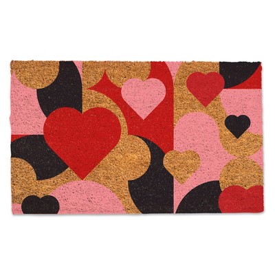 Creative Products Mid Mod Heart Pattern 30 x 18 Door Mat