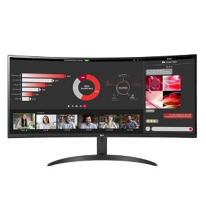 LG 34" Curved Ultrawide™  3000:1 WQHD (3440 x 1440) Monitor, Black - 1 of 4