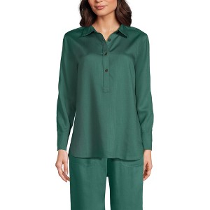 Lands' End Women's TENCEL Fibers Twill Popover Shirt - 1 of 3