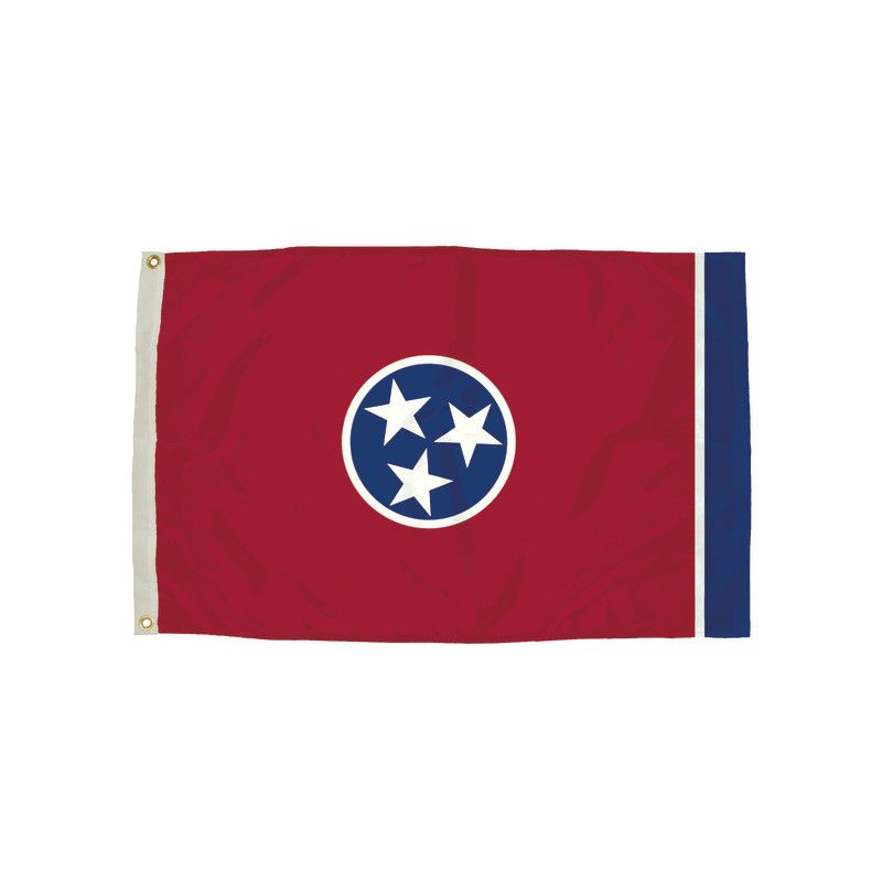 Durawavez Nylon Outdoor Flag with Heading & Grommets, Tennessee, 3ft x 5ft, 1 of 2