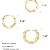 3 Pairs Small Huggie Hoop Earrings Set 14K Gold Hypoallergenic Lightweight Huggie Hoops Earrings for Women Girls - 2 of 4