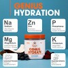 Genius Hydrate Blue Raspberry – Electrolyte Hydration Booster with Coconut Water & Minerals – 50 Servings, Sugar-Free - 4 of 4