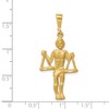 Black Bow Jewelry 14k Yellow Gold Large Libra the Scale Zodiac Pendant - 4 of 4