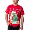 South Park Oversized Group Shot Decorating Christmas Tree Men's Red Crew Neck Short Sleeve T-shirt - 2 of 2