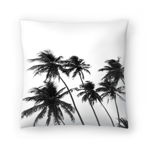 Palms In Black And White By Tanya Shumkina Throw Pillow