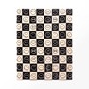 Yoobi SmileyWorld 50"x60" Faux Shearling Checkered Blanket Printed Black - 4 of 4