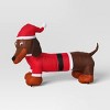 3.5' Christmas Indoor/Outdoor Lighted Inflatable Dachshund in Santa Suit - Wondershop™ - 3 of 4