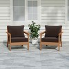WestinTrends Avalon Outdoor Modern HDPE Patio Club Chairs with Deep Seat Cushions (Set of 2) - 2 of 4
