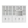 Famapy  Large Storage Cabinet Display BookShelf With Glass Doors White - image 3 of 4