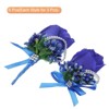 Unique Bargains Formal Dinner Party Wedding Groom Rose Boutonnieres Pins 6 Pcs - 3 of 3