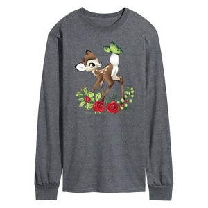 Men's - Disney - Christmas Botanical Butterfly Long Sleeve Graphic T-Shirt - 1 of 4