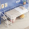 Twin Size Metal Loft Bed with Storage Stairs for Bedroom - 2 of 4