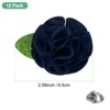 Unique Bargains Handmade Flower Brooch Boutonnieres Lapel Pin with Butterfly Buckle for Men Suits 12 Pcs - 3 of 4