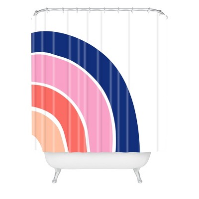 Little Arrow Design Co Pink Unicorn Dreams Shower Curtain White - Deny Designs