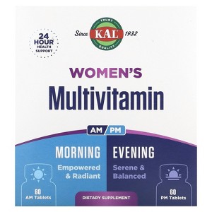KAL Women's Multivitamin, Morning & Evening, 2 Pack, 60 Tablets Each - 1 of 3