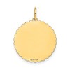 Black Bow Jewelry 14k Yellow Gold Sweet 16 Disc Charm or Pendant, 18mm - 3 of 4