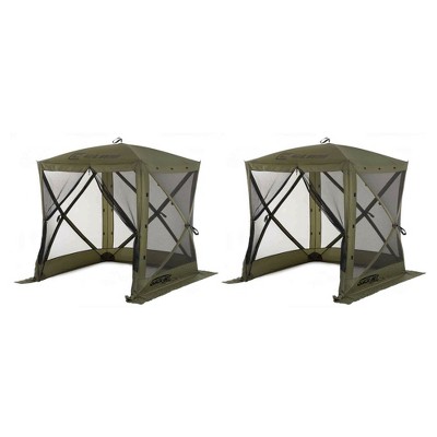 Clam Quick Set Traveler Portable Camping Outdoor Gazebo Canopy Shelter (2 Pack)
