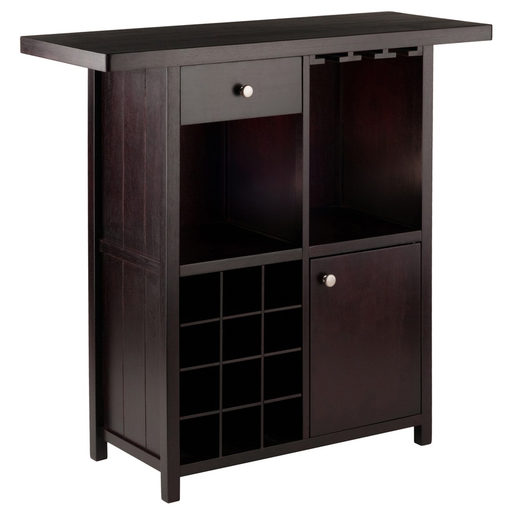 Photos - Display Cabinet / Bookcase Macon Wine Bar Espresso - Winsome