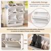 APRILSOUL49.20"Modern Elegant Narrow Tipping Bucket Shoe Cabinet with 6 Flip Drawers, Space Saving Design - 3 of 4